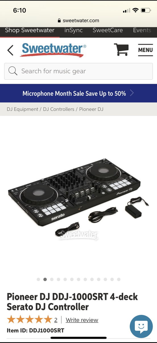 Pioneer DJ DDJ-1000SRT 4-deck Serato DJ Controller and 2 JBL studio Monitors