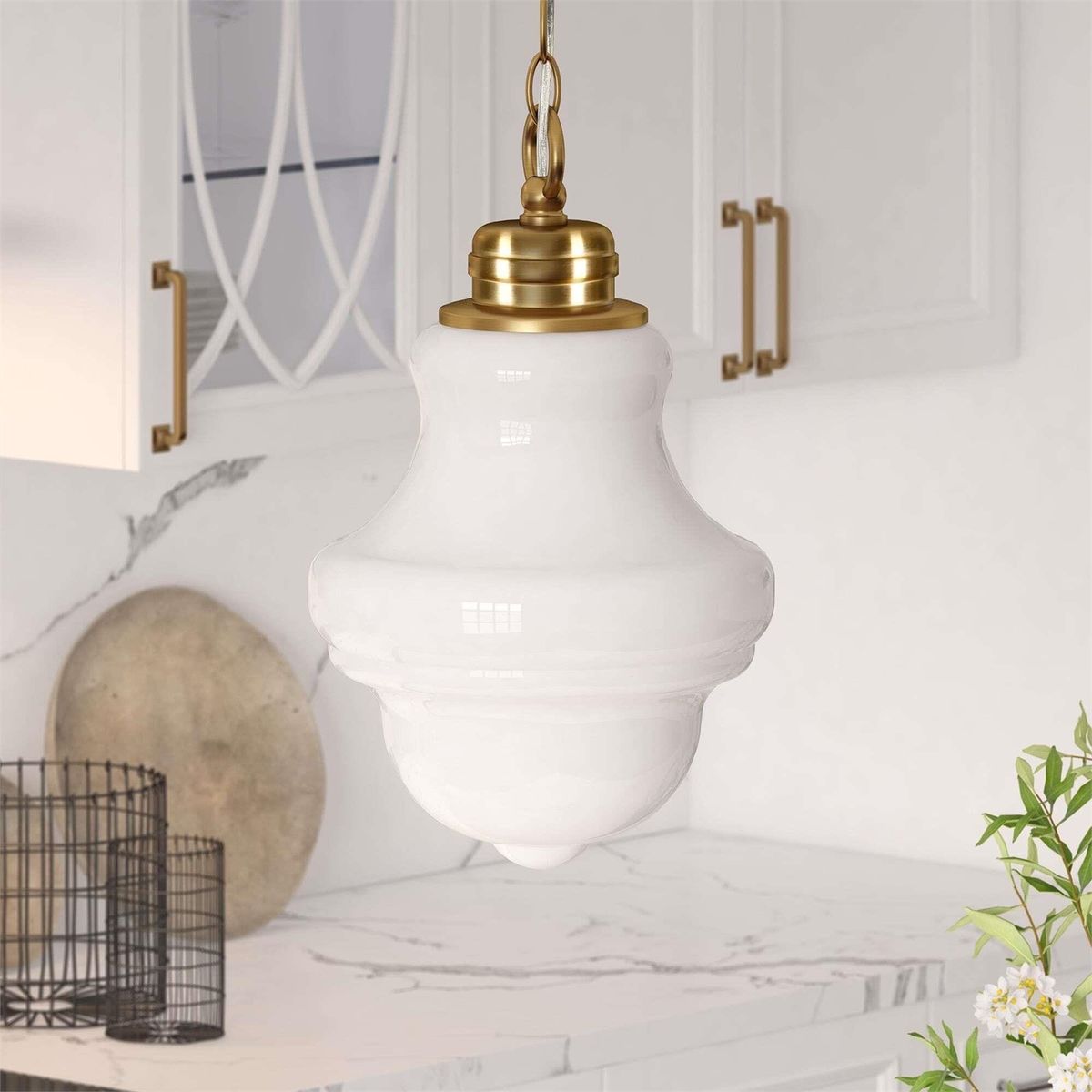 Annie Brass & Glass Pendant