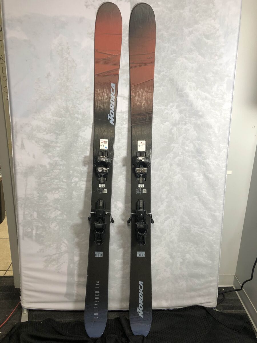 Used 2024 Nordica Unleashed 114 ski 186cm w/ Tyrollia Attack 14 MN binding