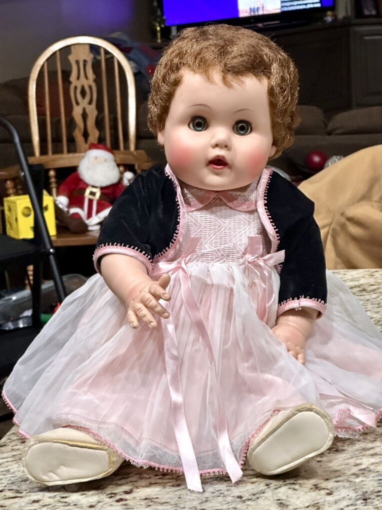 Vintage American Toodles Baby Doll Peek A Boo Eyes
