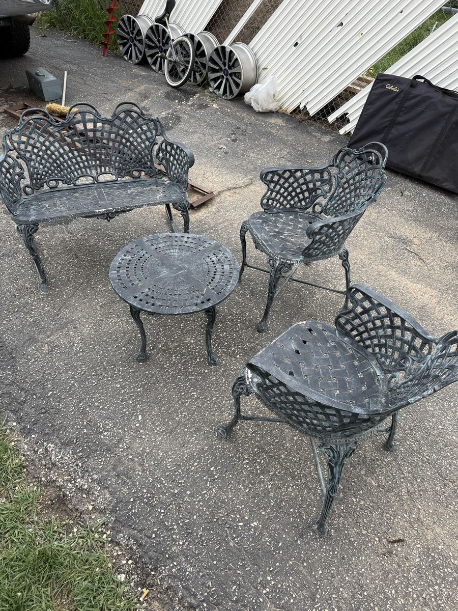 Vintage Cast Aluminum Patio Set