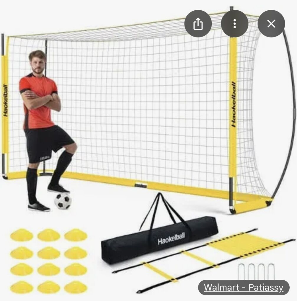 Haokelball Soccer Goal w/ Ladder, Cones, Etc