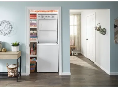 Whirlpool Gas Laundry Center - Brand New - Never Plugged In - WGT4027HW 28 Inch - 3.5 cu. ft. Washer, 5.9 cu. ft. Dryer