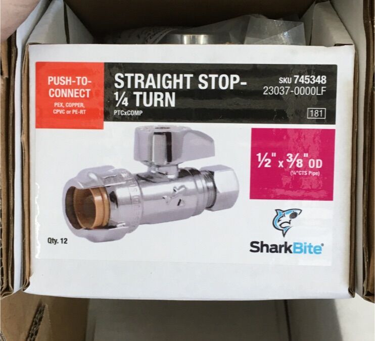 PALLET of BRAND NEW GENUINE SHARKBITE PUSH-TO-CONNECT PLUMBING FITTINGS PRODUCTS