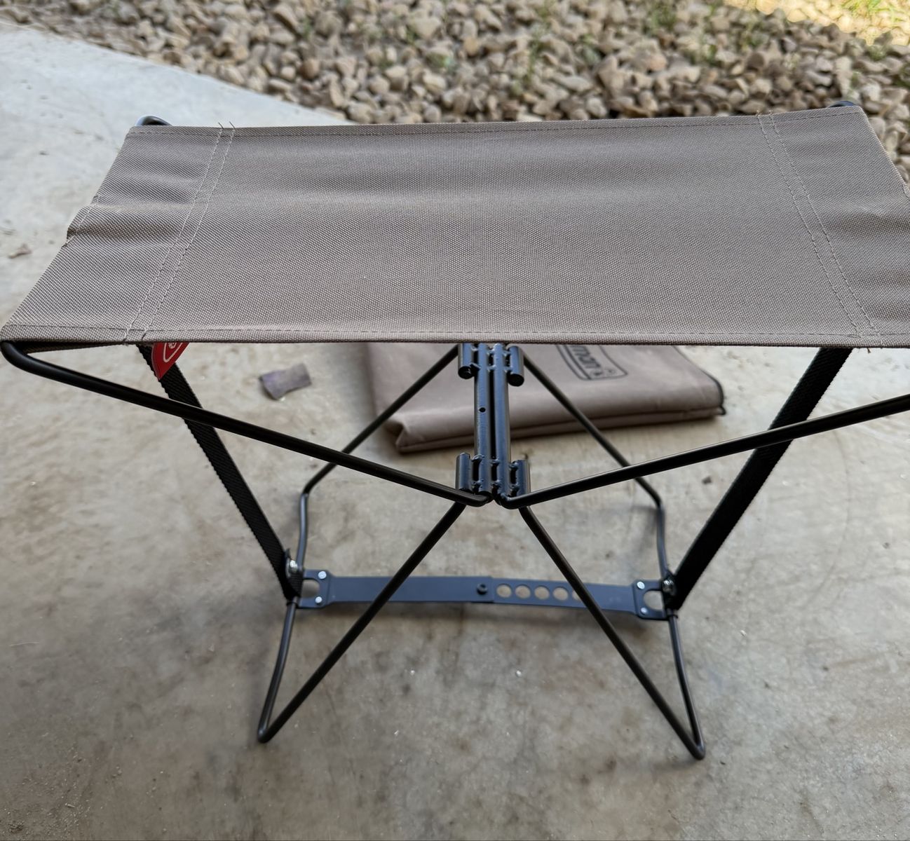 Coleman Compact Folding Camp Stool - Tan/Black with cases