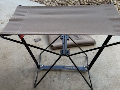 Coleman Compact Folding Camp Stool - Tan/Black with cases