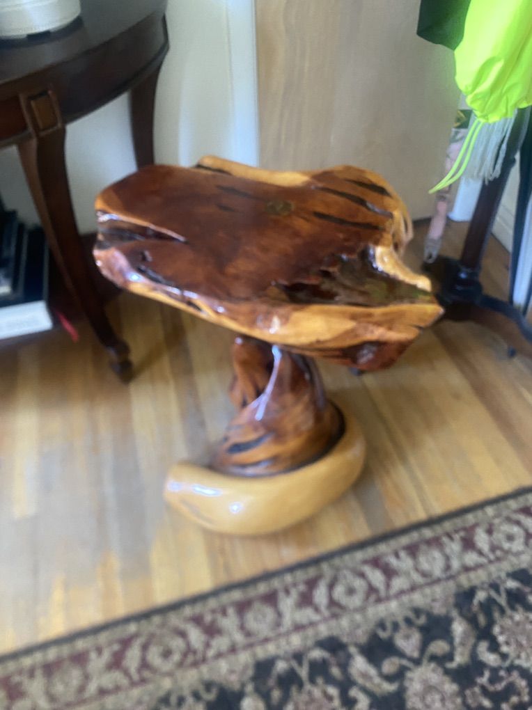 Live Edge Wood Accent/End Table