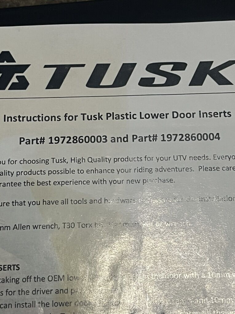 Can Am X3 Lower Door Panels