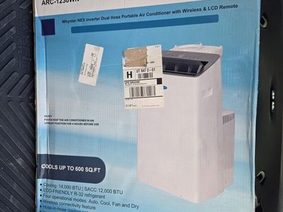Whynter NEX ARC-1230WN Portable Air Conditioner, 600 sq ft, Inverter, Smart Wi-Fi, Dehumidifier, Fan