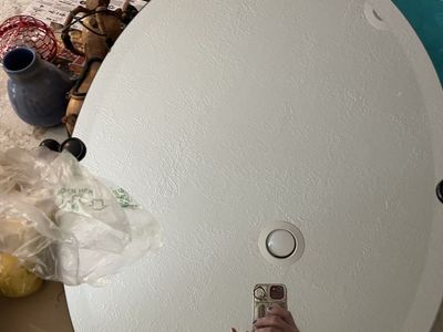 Large Oval Wall Mirror with Beveled Edge Rotating Bathroom Vanity Accent