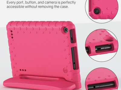 Kids Case for Amazon Fire 7 Tablet 9th 7th 5th Gen EVA Handle Stand Pink Cover
