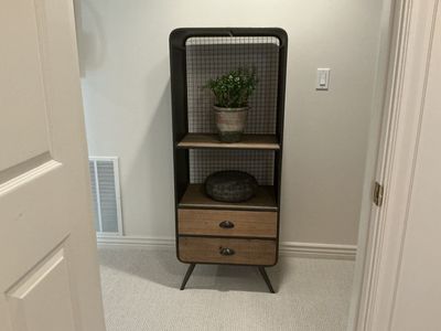 Decorative Metal Cabinet Decor included