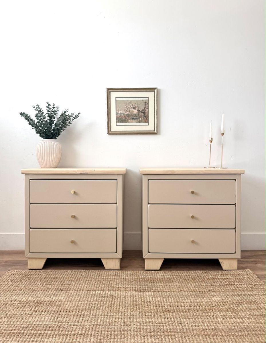 Neutral Wood Nightstands