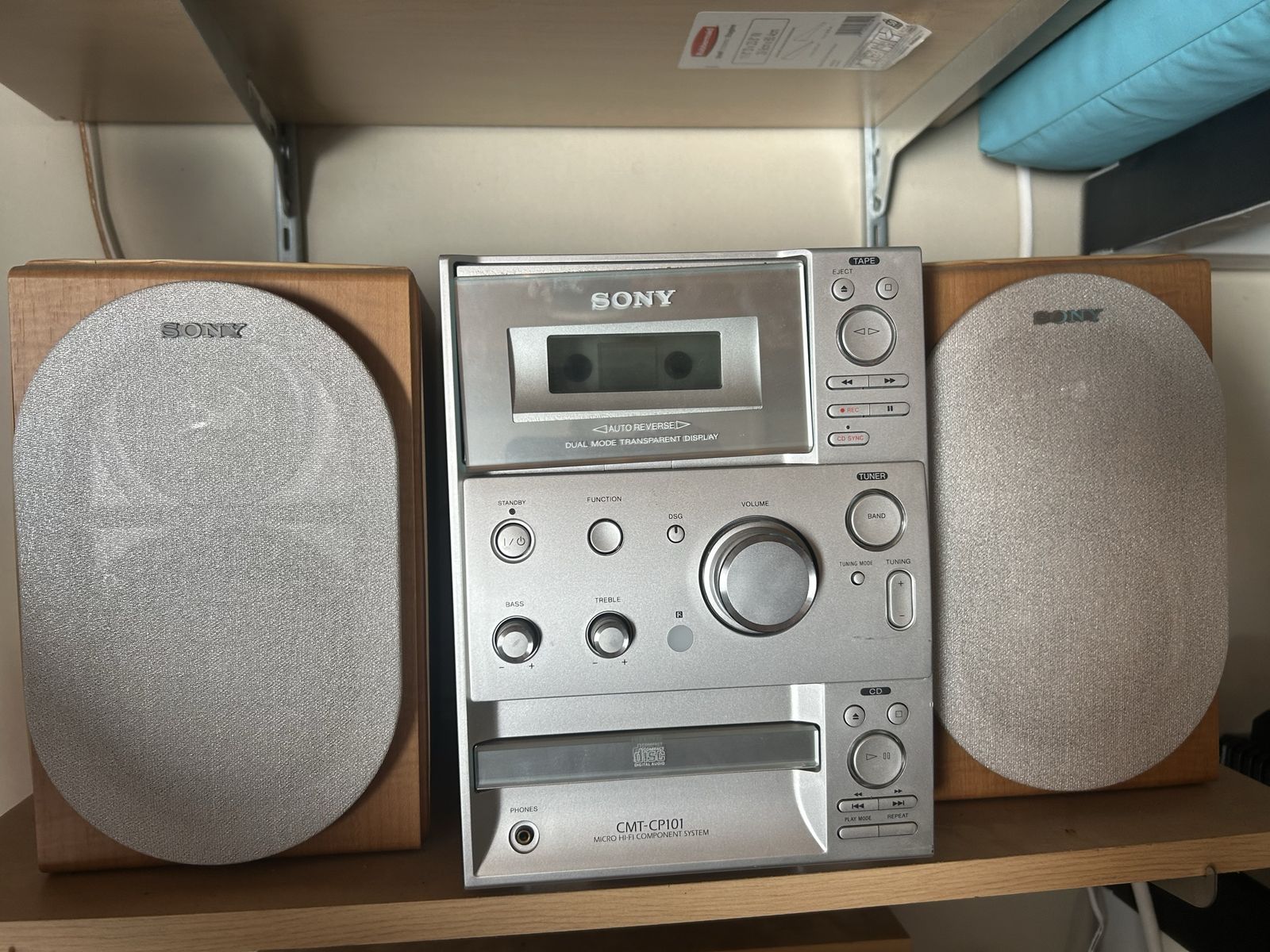 Sony CMT-CP101 Micro Hi-Fi Component System with CD Player, Cassette Deck & 2 Speakers