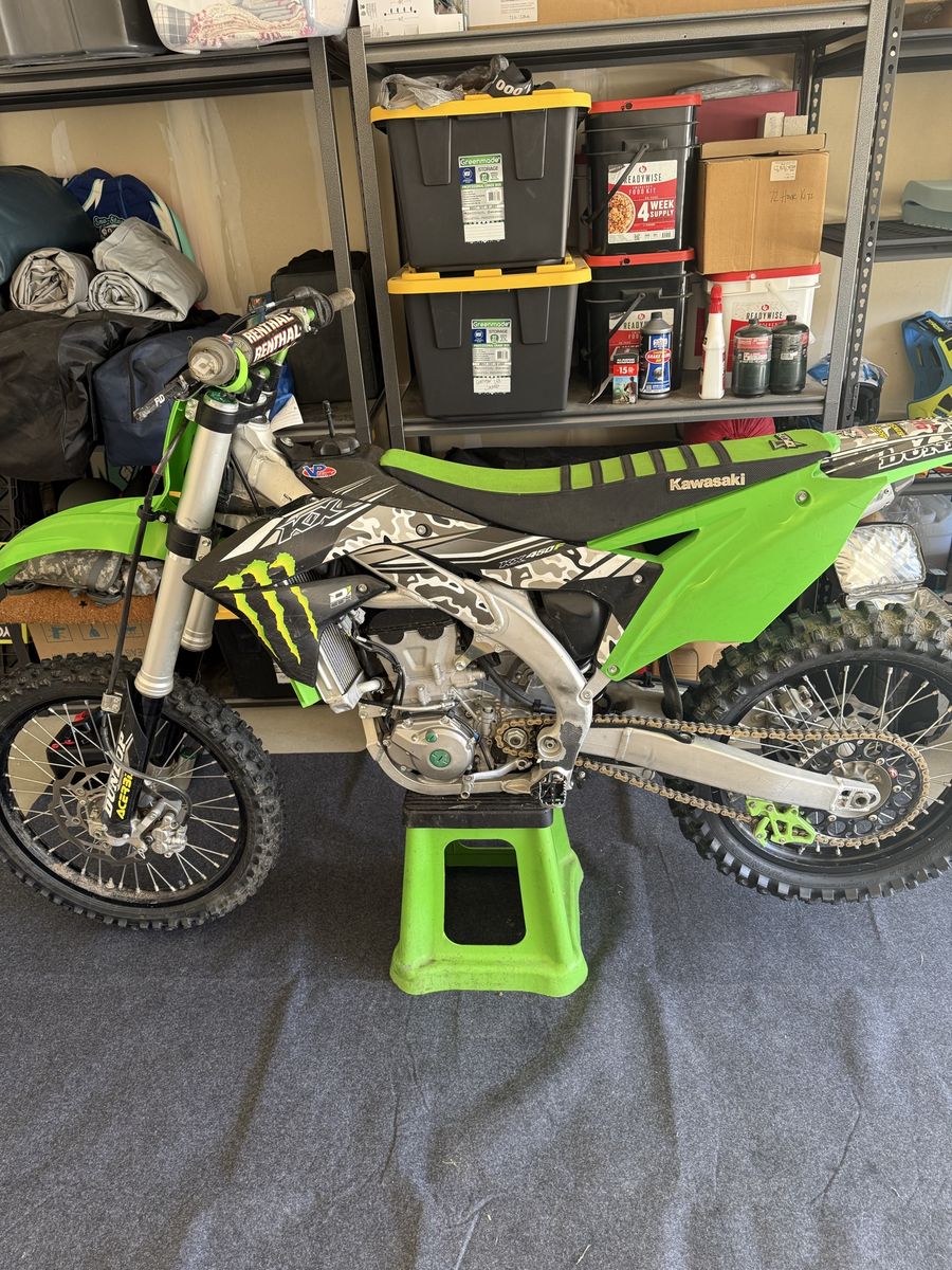 Kawasaki KX450F Dirt Bike - Green/Black Monster Energy Graphics