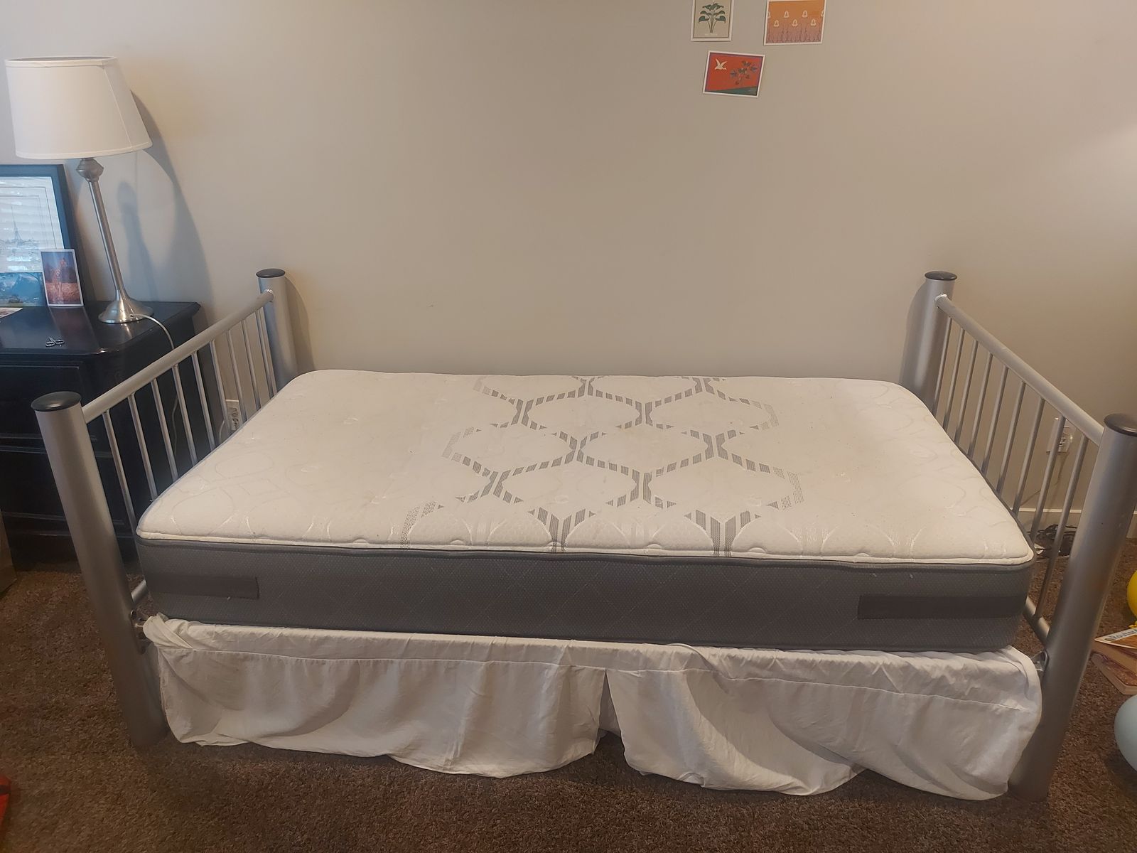 Single Bed Frame + Mattress – $49