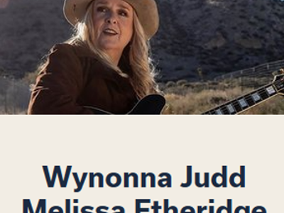 Wynonna Judd + Melissa Etheridge Red Butte Concert, Terrace Tickets