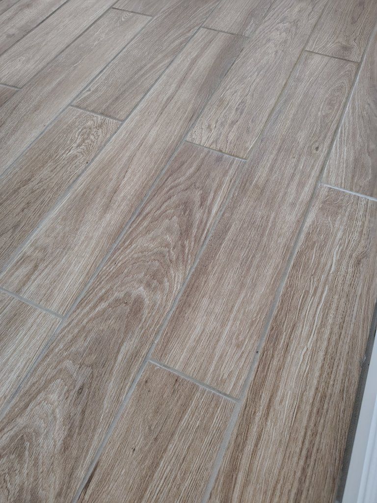Wood-Look Tile Flooring - Light Brown Plank Style