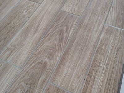 Wood-Look Tile Flooring - Light Brown Plank Style