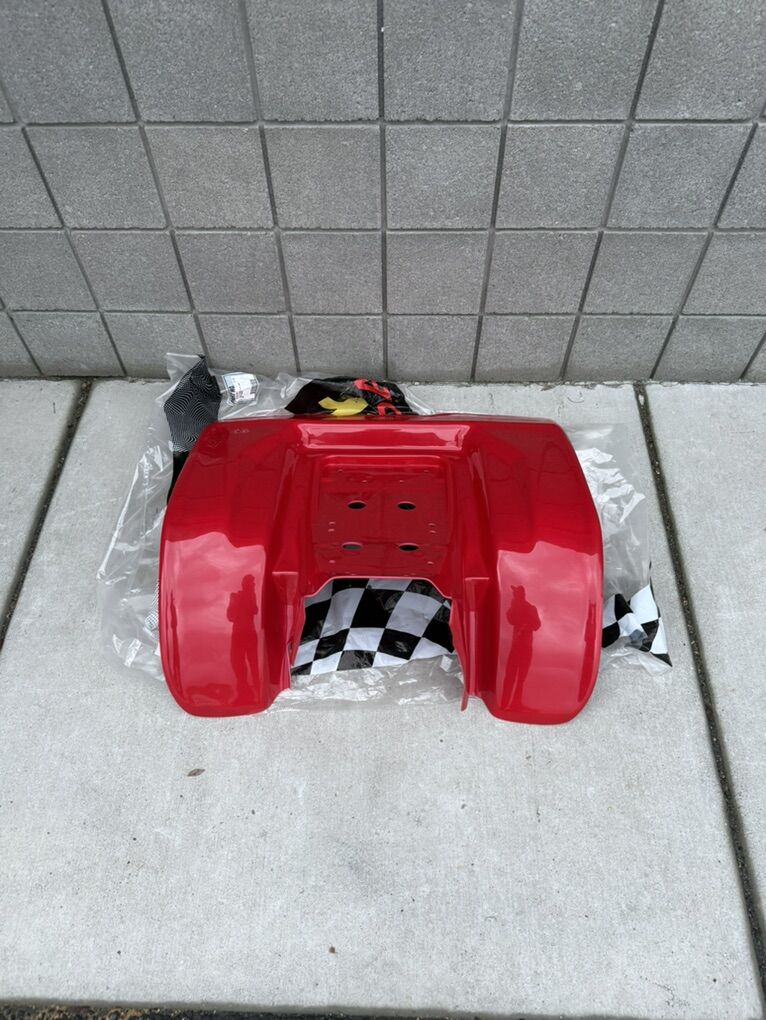 83-85 HONDA ATC 200X Rear Fended - Red - Plastic