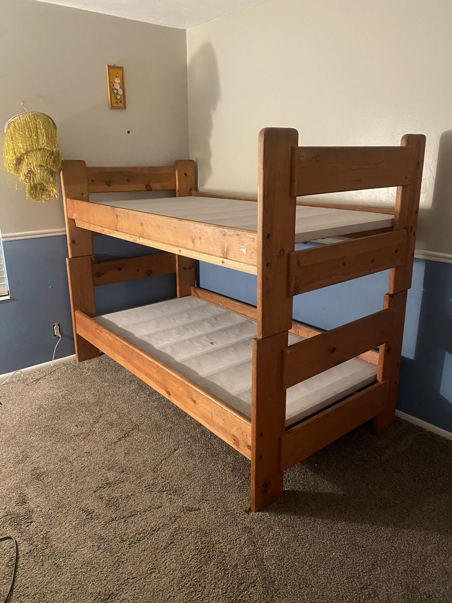 Sturdy Wood Twin Bunk Bed