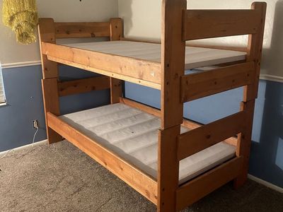 Sturdy Wood Twin Bunk Bed