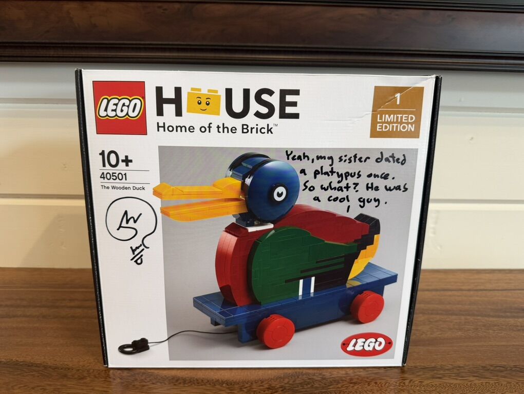 LEGO House The Wooden Duck Signed Rare