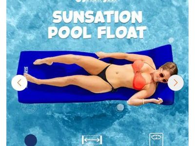 TRC Recreation Sensation Pool Float Navy Blue 70"x26" Foam Swimming Pool Lounger