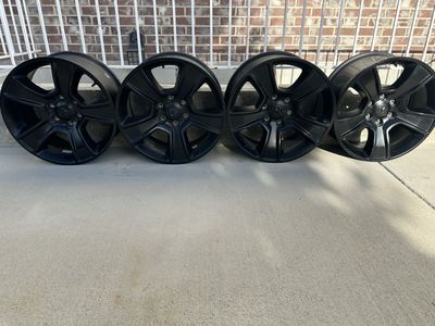 Set of Black Ram Wheels 20x9 6x5.5