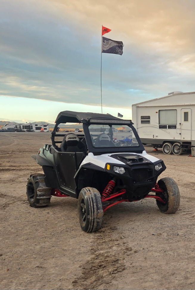 Polaris RZR Side-by-Side UTV - White/Black, 3,853 Miles, Custom Accessories