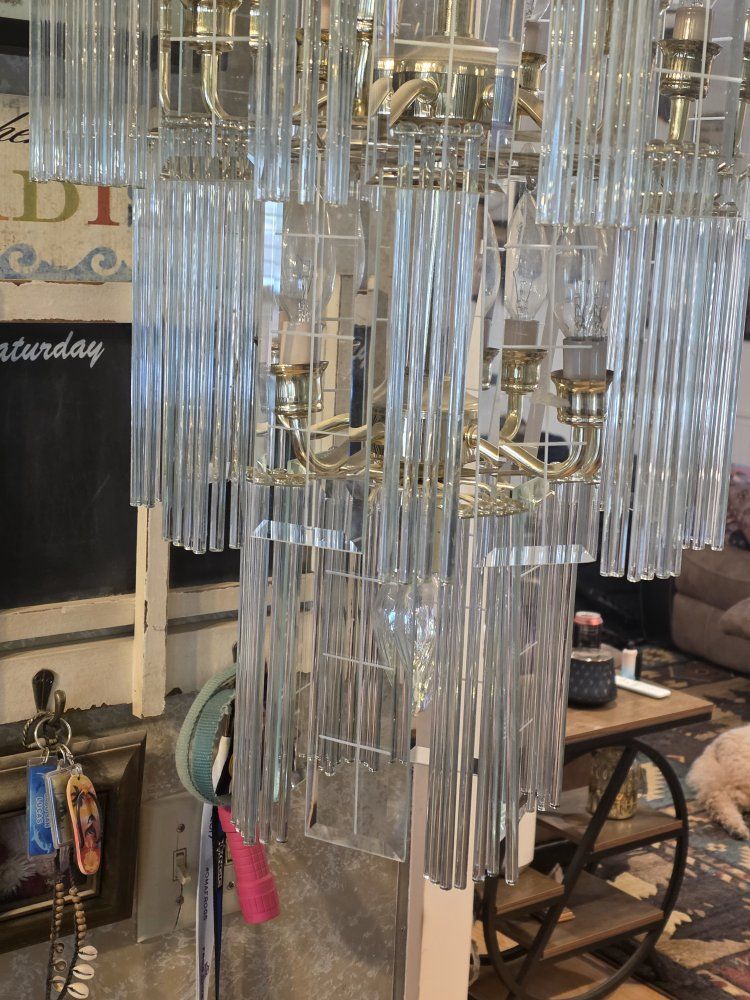 three tier glass Chandelier