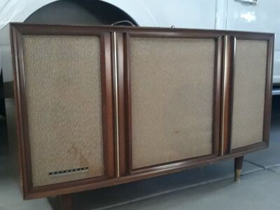 Vintage Mid Century Modern Record player Console