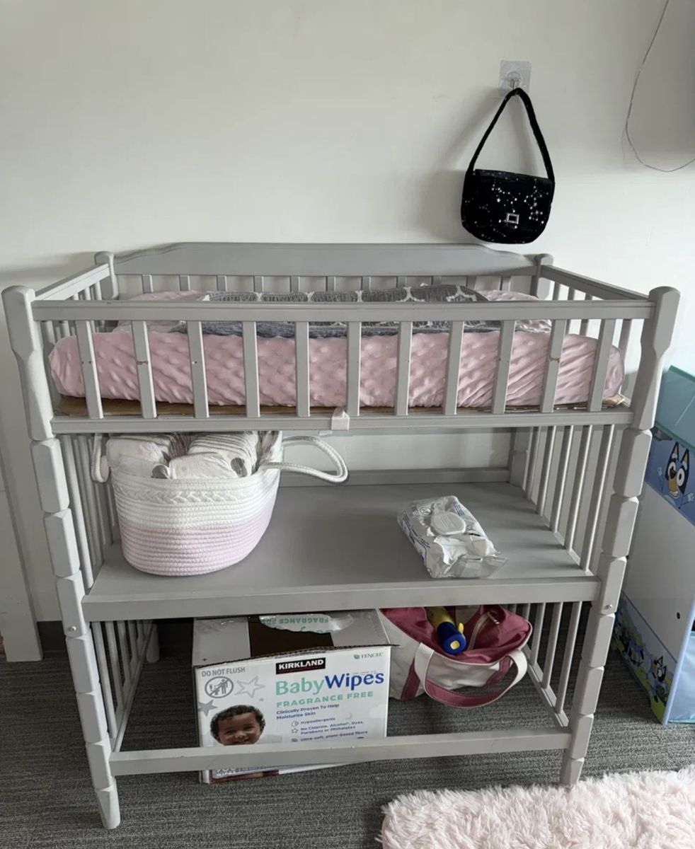 Gray Wooden Changing Table | $55 OBO