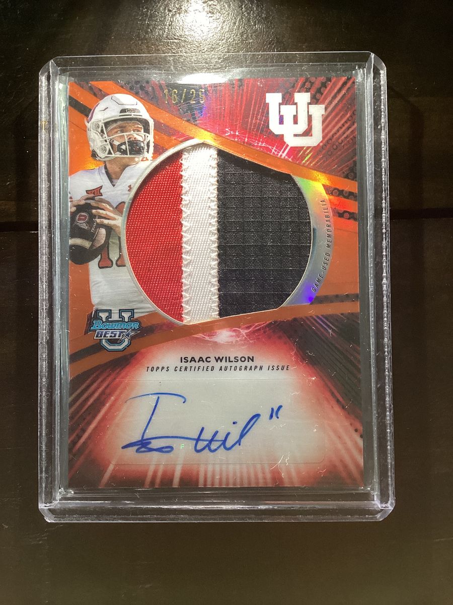Isaac Wilson Bowman Auto Patch /25 Refractor Card