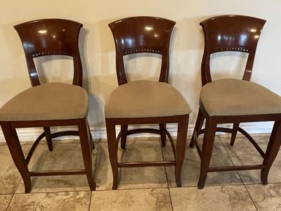 Solid wood Bar stools with cushions