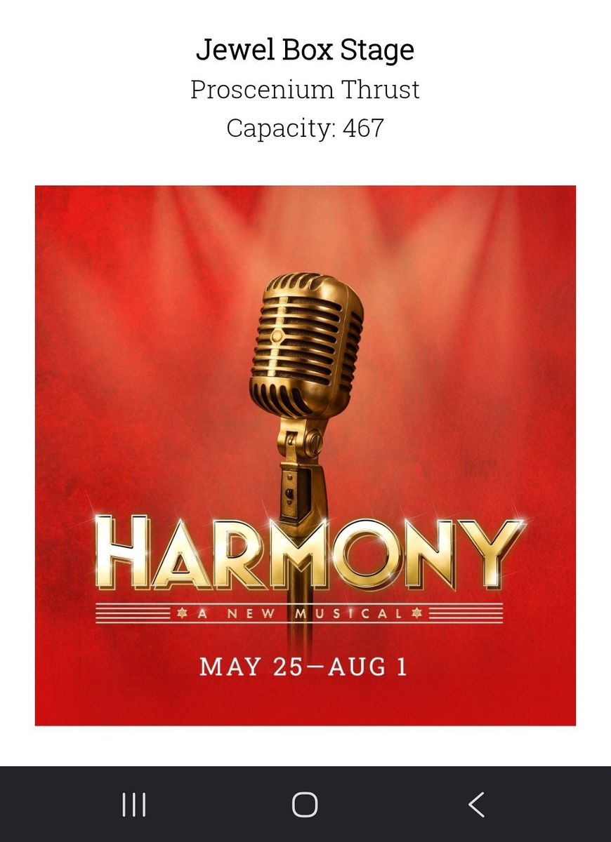 Hale Theatre tickets for Harmony