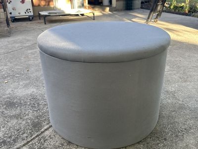 Gray Storage Ottoman