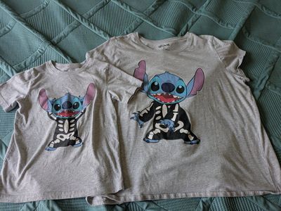 Disney Lilo & Stitch Halloween X-ray T-Shirt Youth Size 7 & Adult XL