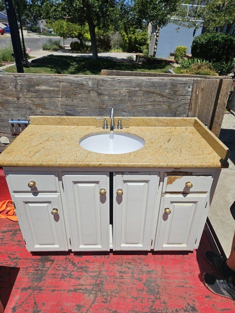 Used Bathroom Vanity with Granite Countertop & Sink - 48" Wide