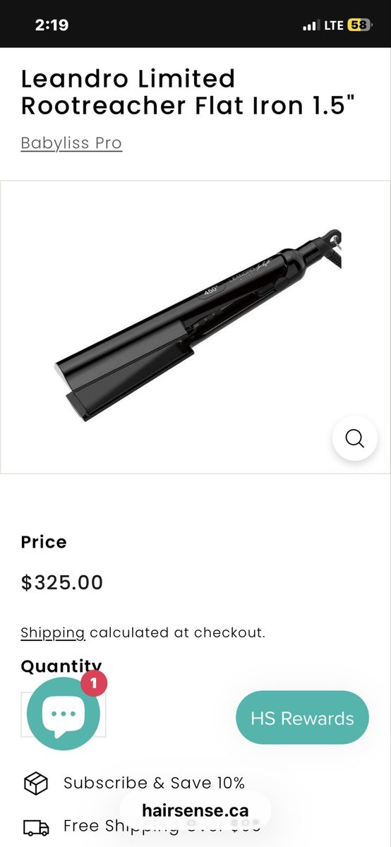 Leandro limited rootreacher flat iron 1.5”