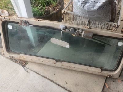 69 fj40 land cruiser complete winsheild no cracks in glass, wipers and rear view mirror.