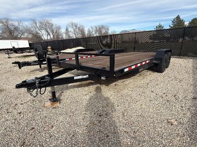 7X18 TANDEM AXLE CAR HAULER TRAILER VALUE UNIT ,7K *SPARE TIRE INCLUDED
