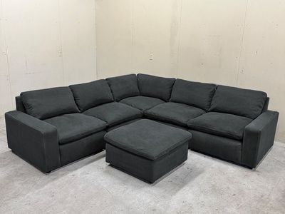 Dark Gray Cloud Couch (6-Piece Modular Sectional) - Delivery Available
