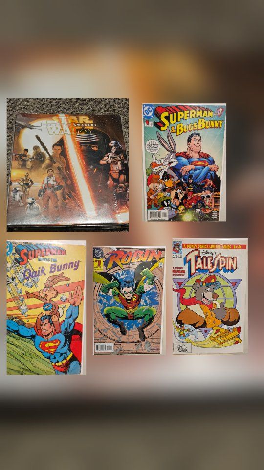Comic Book Lot: Superman & Bugs Bunny, Robin, Disney's TaleSpin, Star Wars