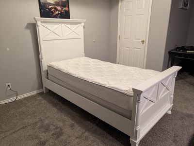 Twin bed with mattress