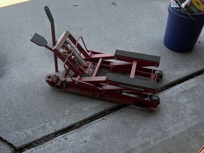 Motorcycle/ATV Scissor Lift Jack - 1,500lb Capacity Red