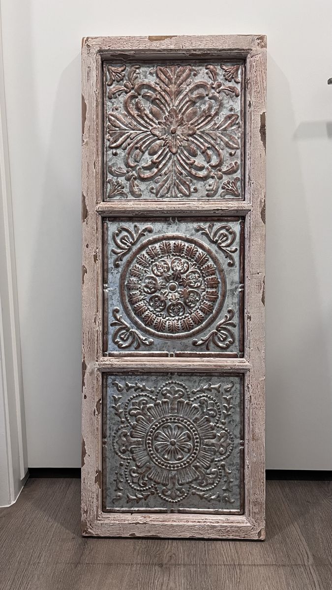 Shabby Chic Hammered Metal Decor