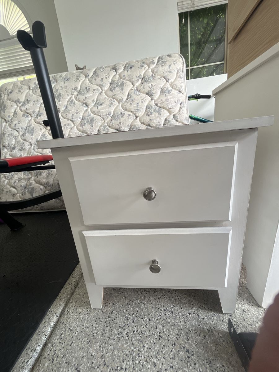 Night Stand, Dresser and Double Bed