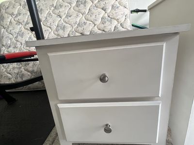 Night Stand, Dresser and Double Bed