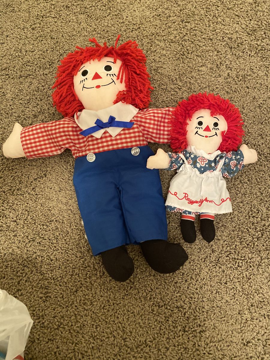 Raggedy Ann & Andy Doll Set – Vintage Style – Excellent Condition
